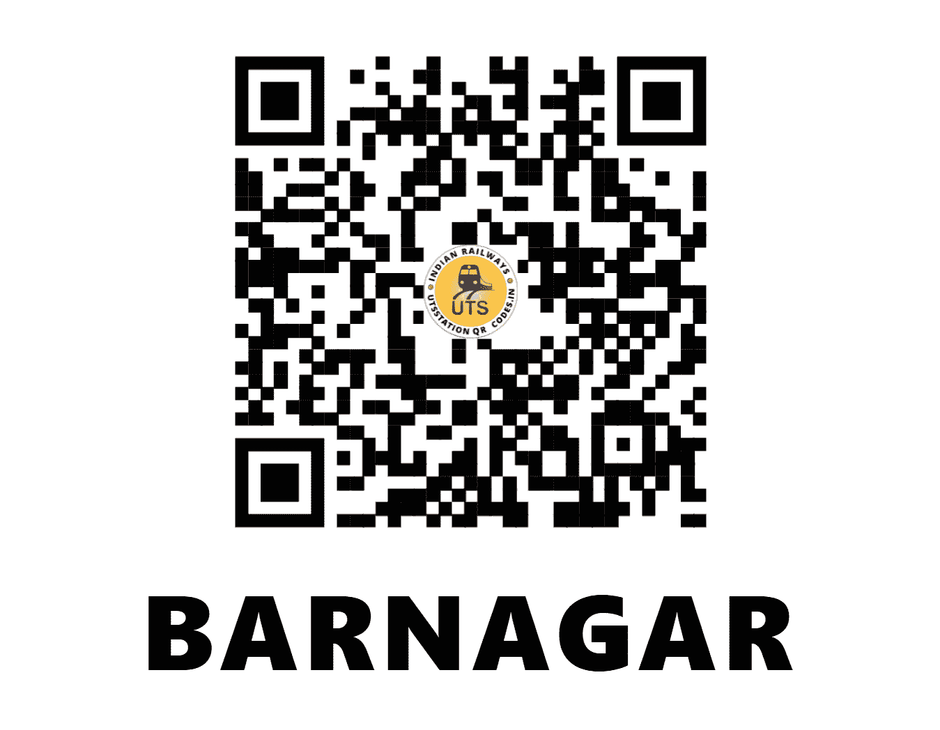 UTS QR Code for BARNAGAR - BNG (WR - MADHYA PRADESH)